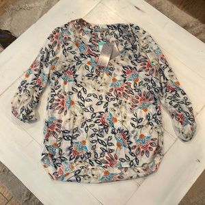 Daniel Rainn Koda Split Neck Top NWT